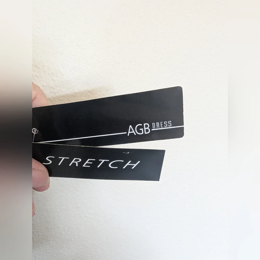 NWT AGB Black and Blue Abstract Sheath Dress Size 12 - Picture 4 of 4